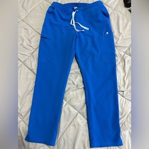 Skinny scrub pants. Royal blue, petite medium.